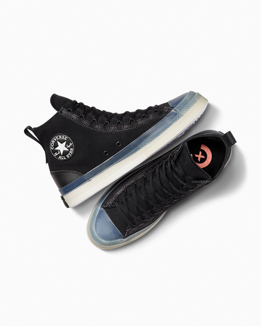 Canvas Utility High Top Shoe - Black - Black/White/Black