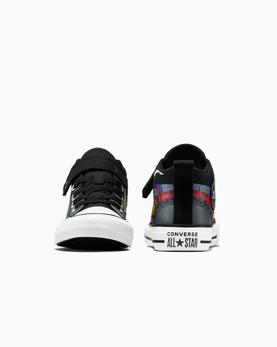 Kids' Train Graphic Canvas Mid-Top Sneaker