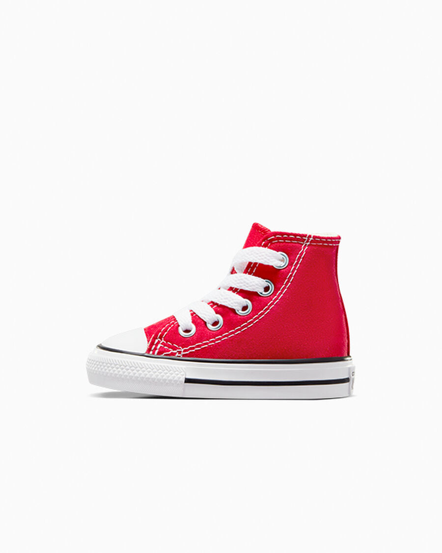 Toddler Canvas High-Top Sneaker - Multiple Colors - Red