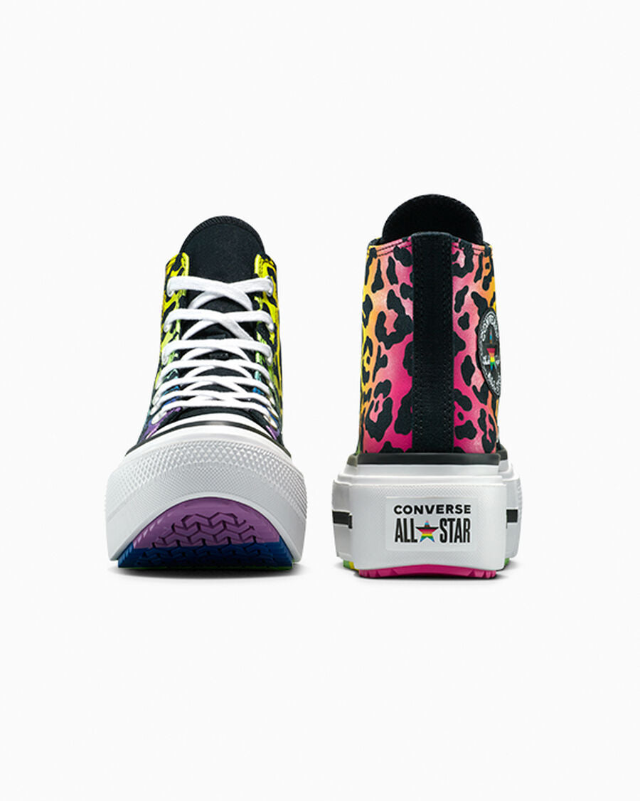 Unisex Printed Canvas Platform High-Top