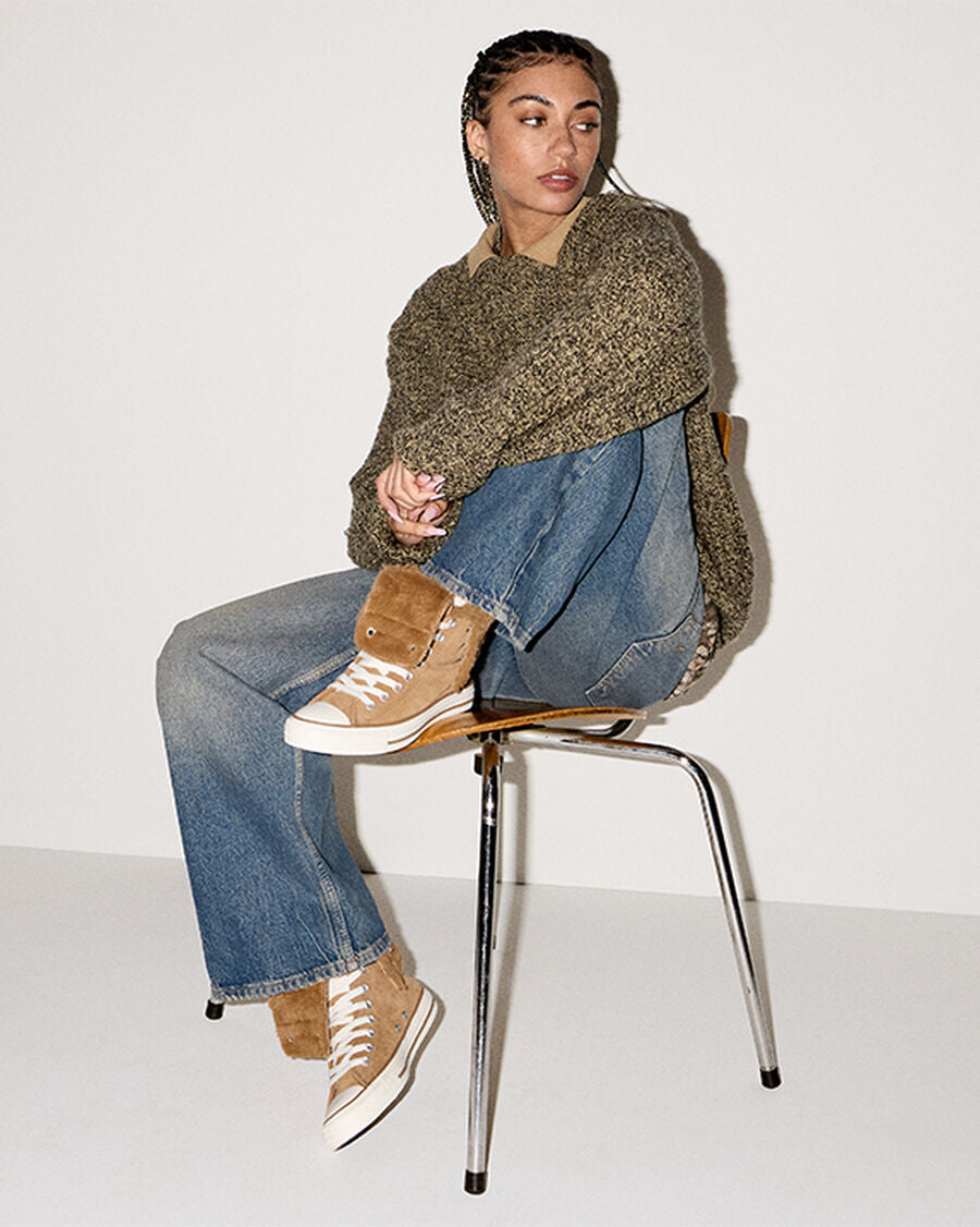 Women's Suede Fold-Over High-Top Boot