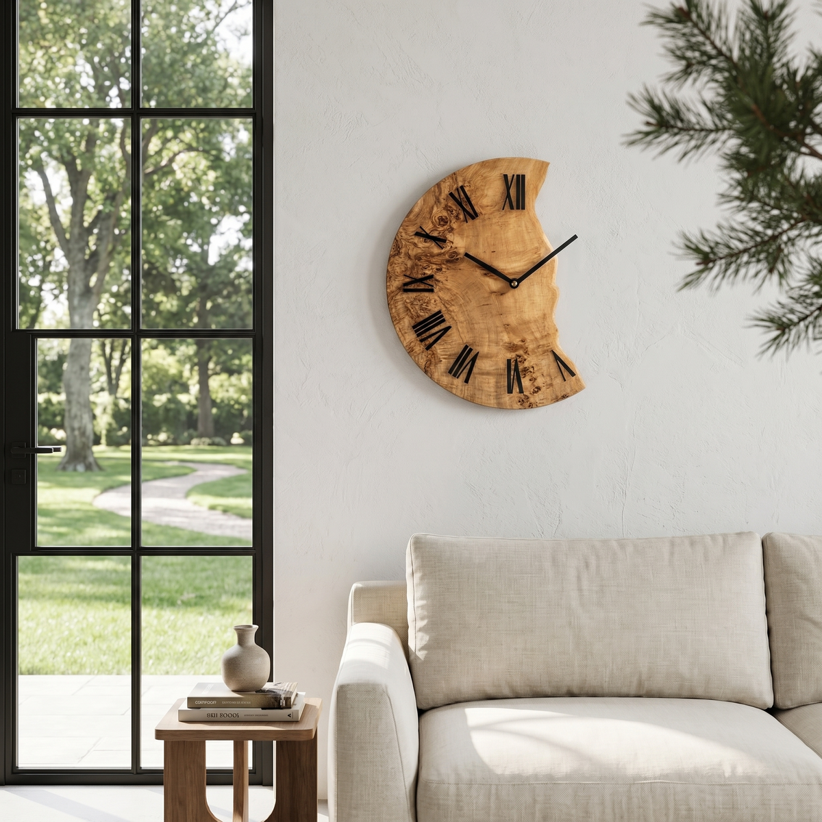 Organic Live Edge Clock for Home Decor - view 3