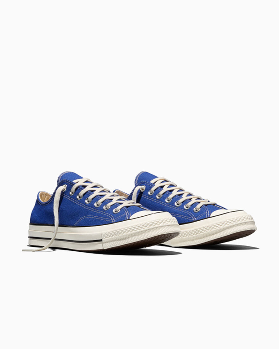 Heavyweight Canvas Low Top Sneaker - Black - Armor Blue/Egret/Black