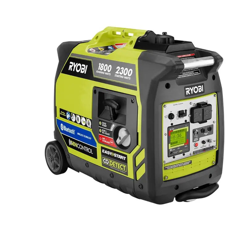 RYOBI 2,300-Watt Gasoline Digital Inverter Generator With Bluetooth And CO Shutdown Sensor - RYi2322