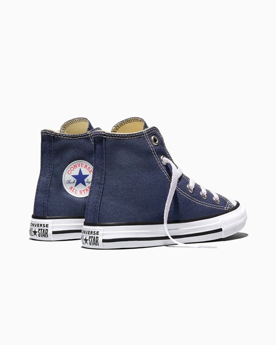 Kids Canvas High-Top Sneaker - Multiple Colors - Navy
