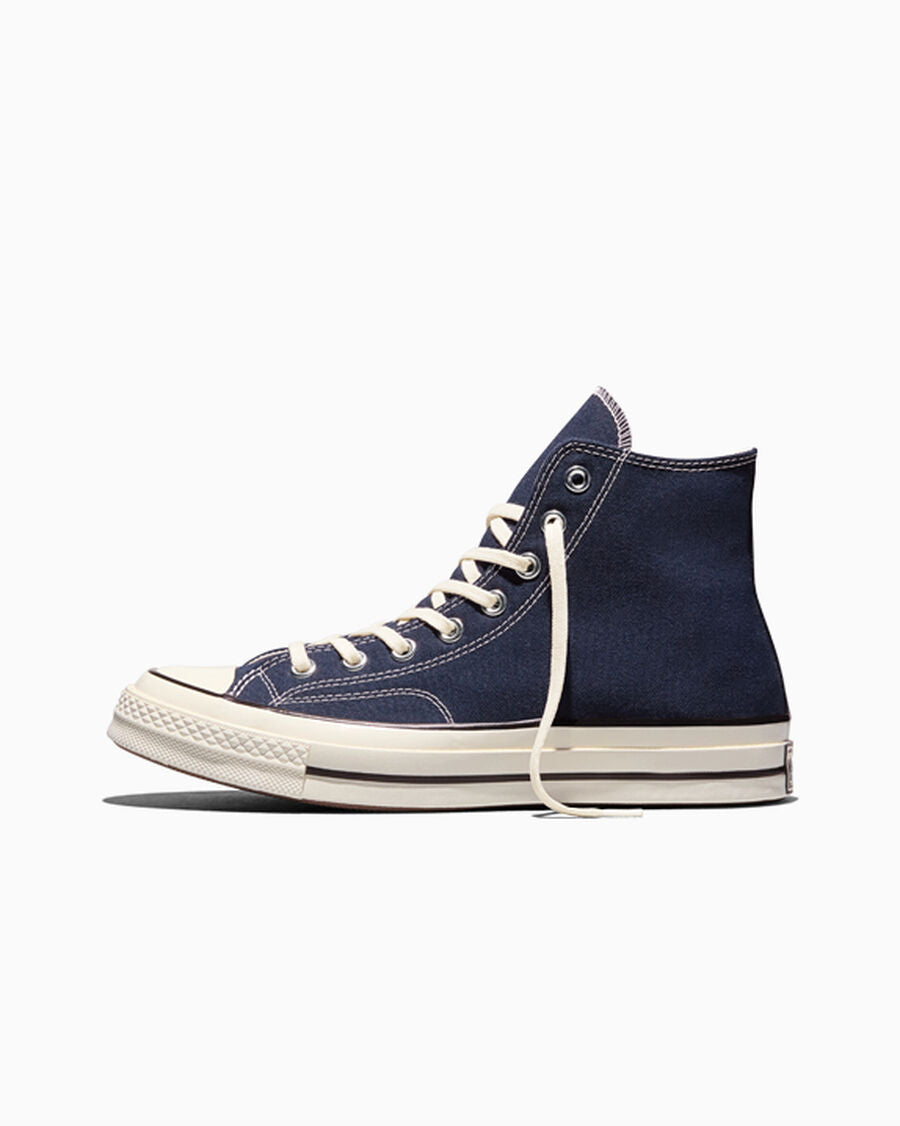 Heavyweight Canvas High Top Sneaker - Black - Obsidian Blue/Egret/Black
