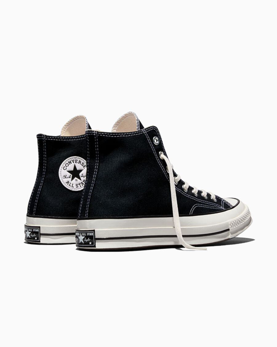 Heavyweight Canvas High Top Sneaker - Black - Black/Black/Egret