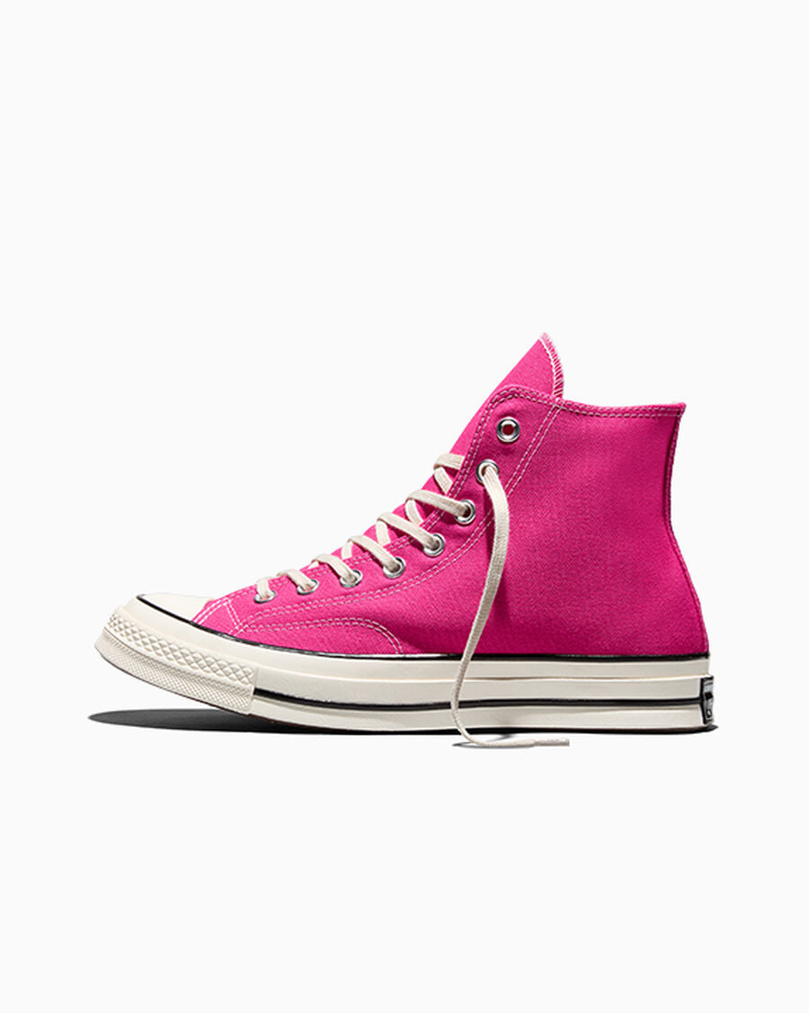 Heavyweight Canvas High Top Sneaker - Black - Rough Raspberry/Egret/Black