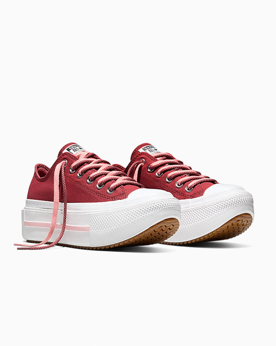 Canvas Platform Low Top Sneaker - Double Lace