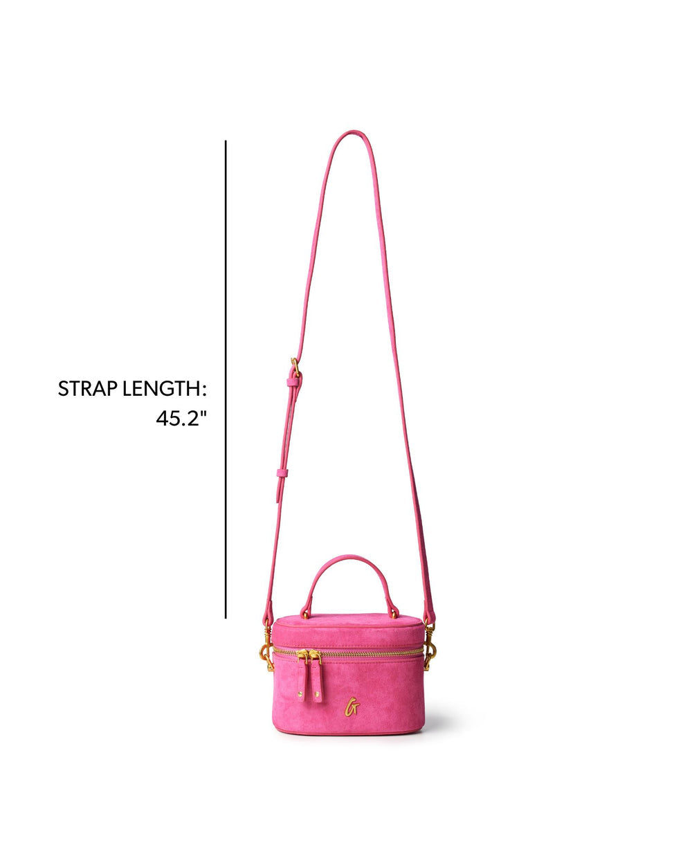 Mini Vegan Suede Top Handle Bag - Hot Pink