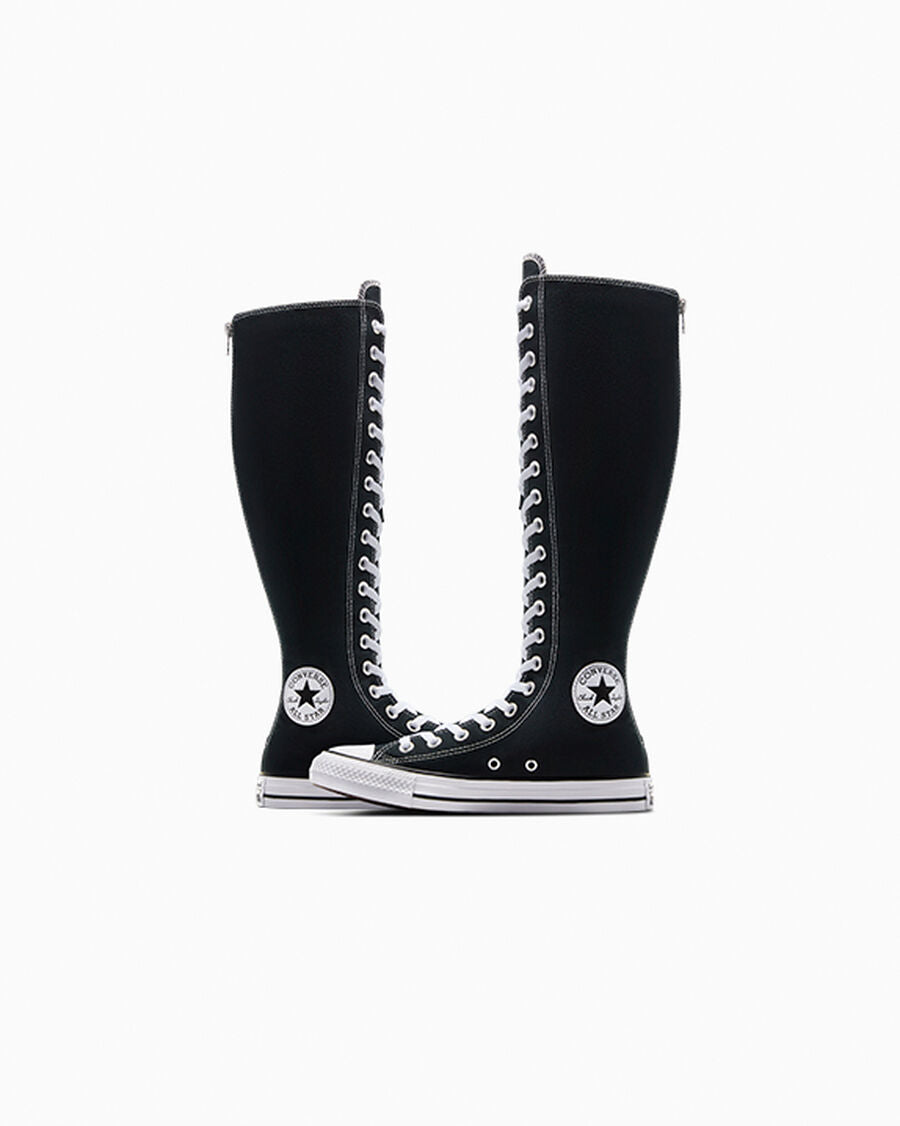 Canvas Knee-High Lace-Up Sneaker