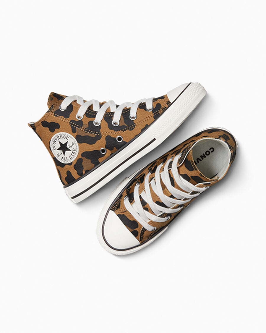 Canvas High-Top Sneaker - Leopard Print