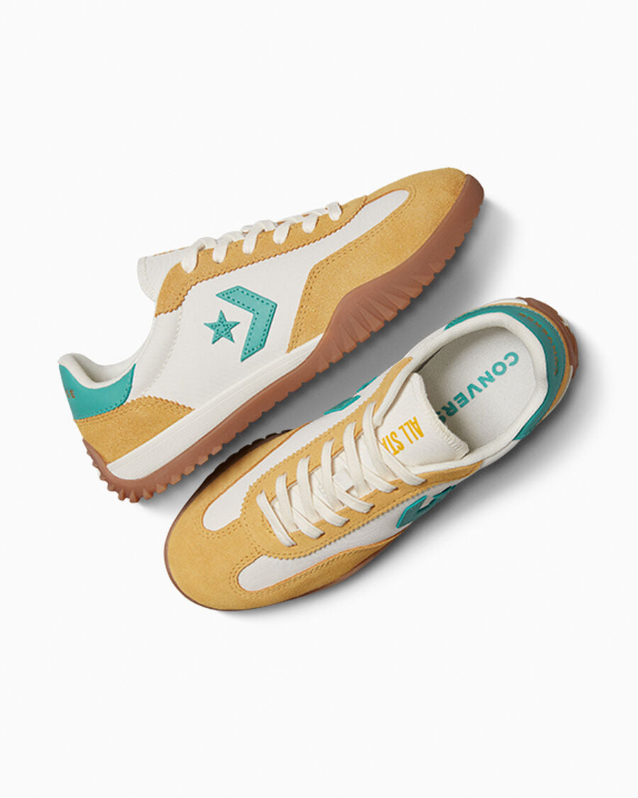 Unisex Nylon And Suede Low-Top Trainer - Sunny Angle Yellow/Egret/Archive Sea Green