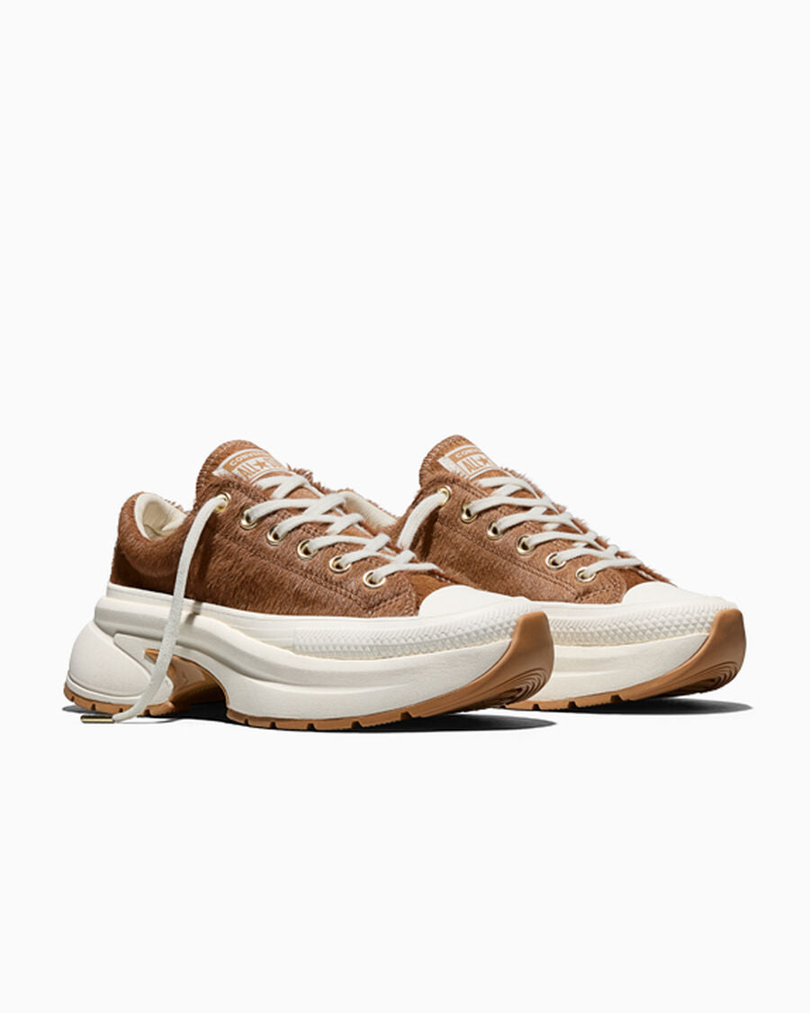 Pony Hair Platform Low Top Sneaker - Incensed/Egret/Egret
