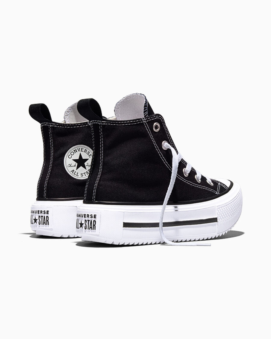 Kids' Canvas Platform High-Top Sneaker - Black - Black/White/Egret