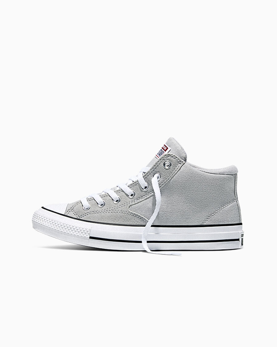 Canvas Mid-Top Sneaker - Grey Area/White/Navy