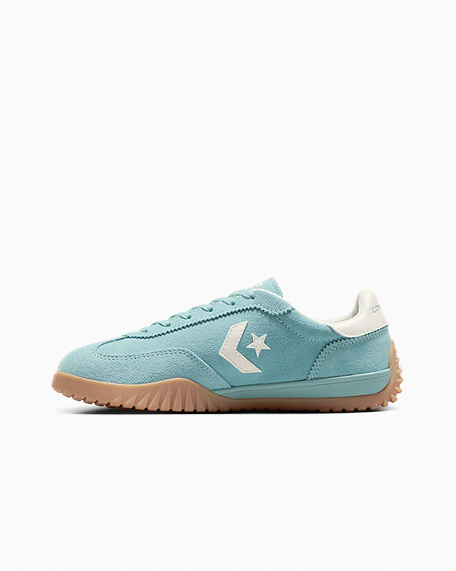 Nylon And Suede Low Top Sneaker - Vernal Pool/Egret/Light Brown