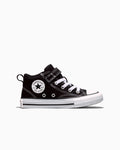 Canvas Easy-On Mid-Top Sneaker - Black/Black/White