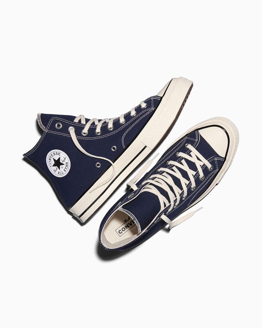 Heavyweight Canvas High Top Sneaker - Black - Obsidian Blue/Egret/Black