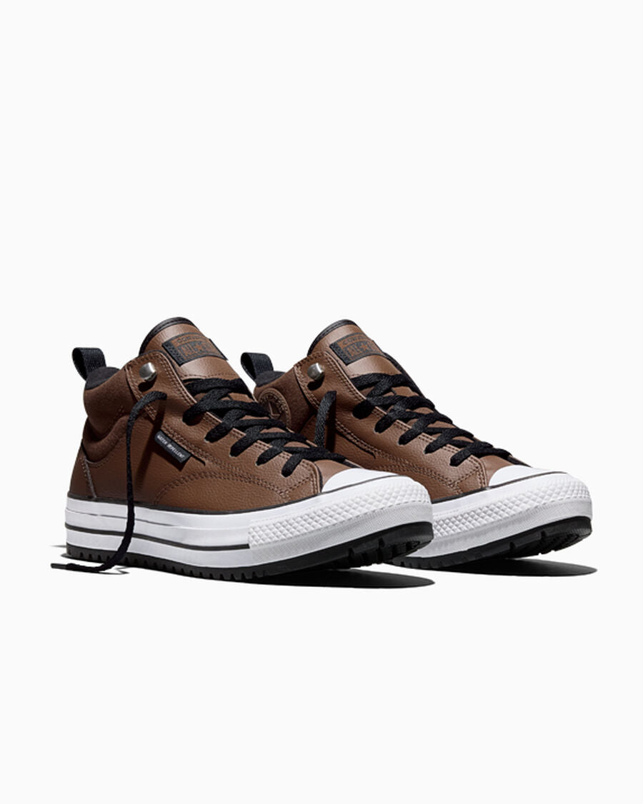 Water-Repellent Mid-Top Boot - Heavy Duty Brown/Black/White