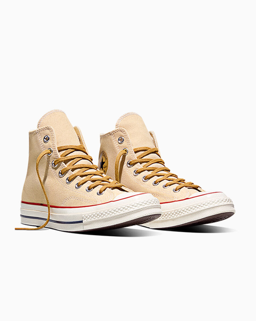 Unisex Colorblock Canvas High-Top Sneaker - Hay Day/Honey Stick/Egret