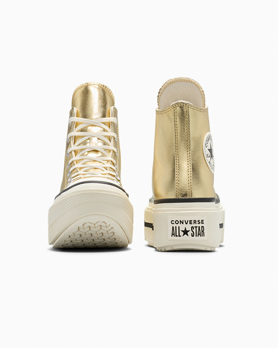 Metallic Canvas Platform High Top Sneaker