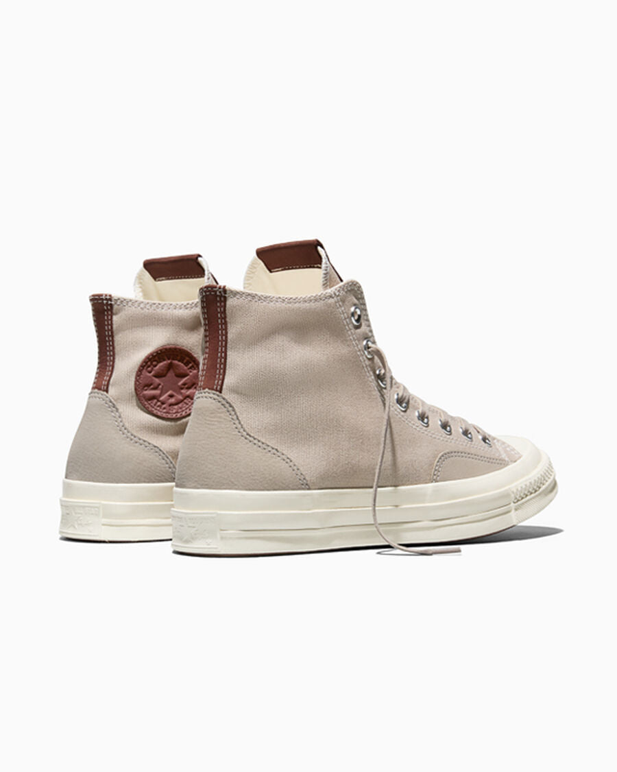 Canvas And Suede High-Top Sneaker - Papyrus Brown/Egret/Twilight Blush Brown