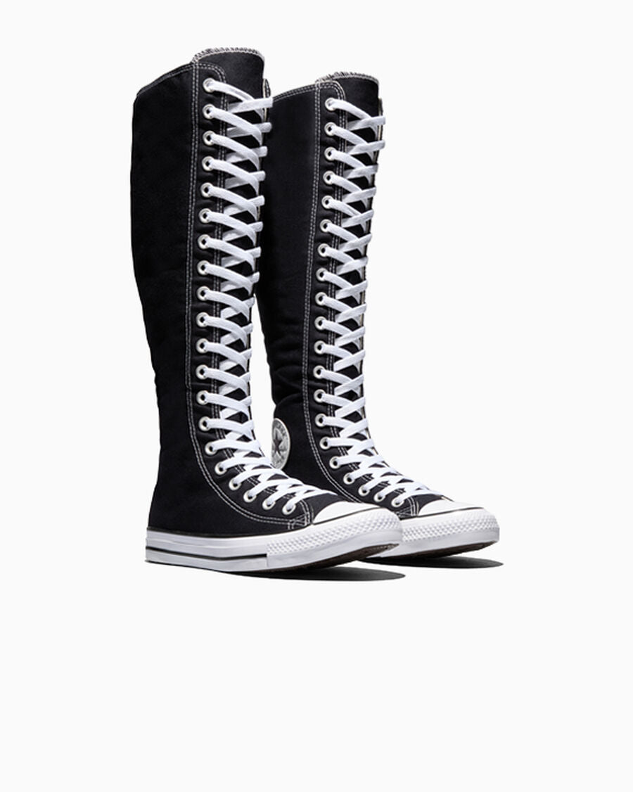 Canvas Knee-High Lace-Up Sneaker