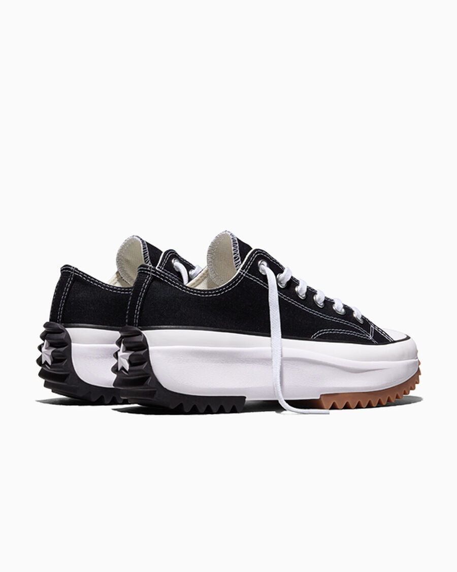 Canvas Platform Low Top Sneaker - Black - Black/White/Gum