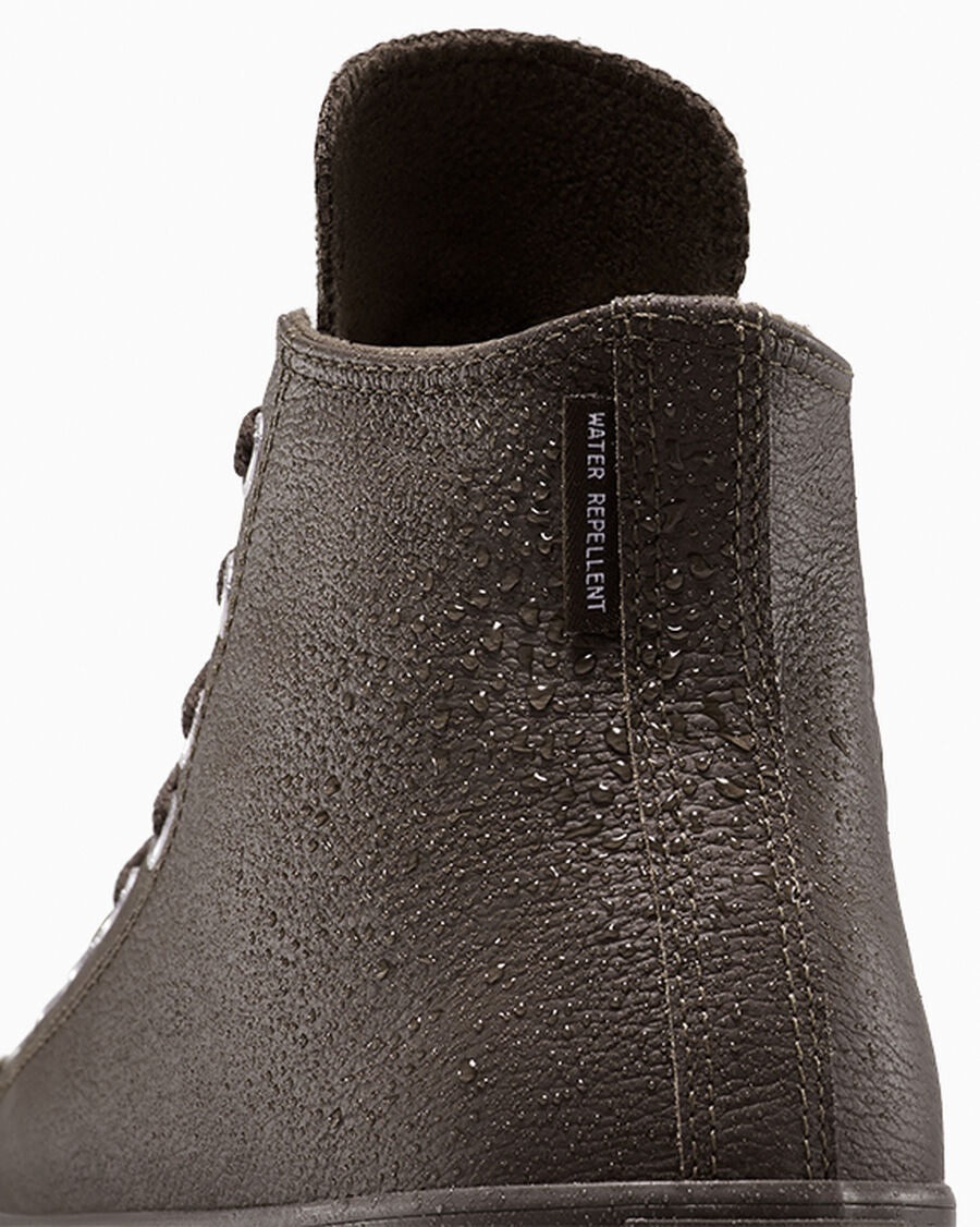 Water-Repellent Leather High Top Sneaker