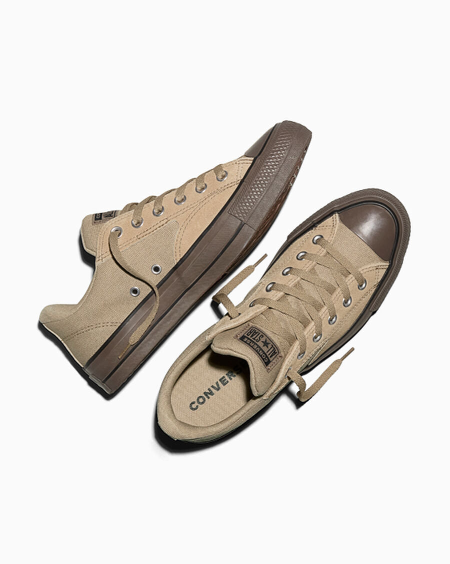 Canvas And Suede Padded Low Top Sneaker