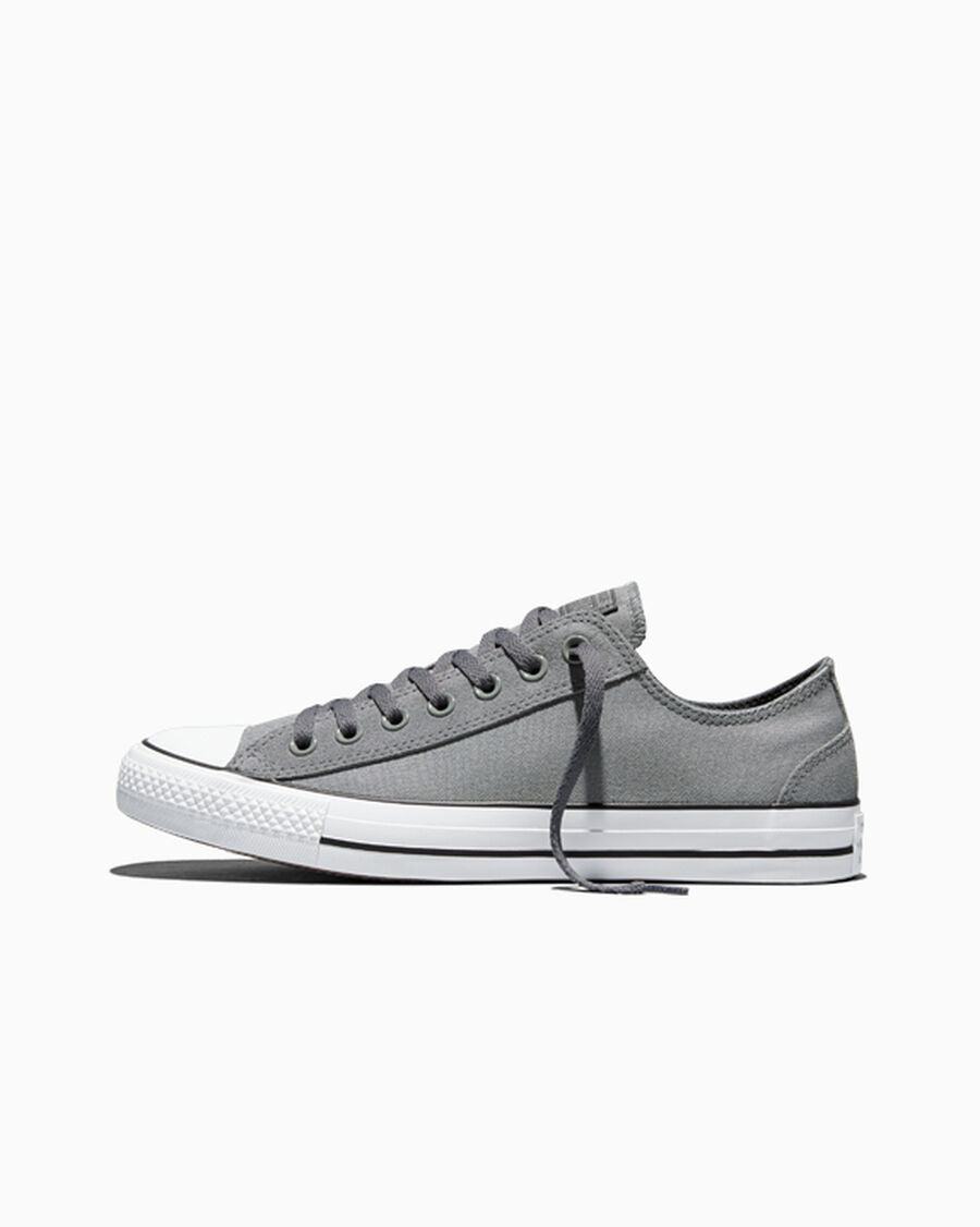 Canvas and Suede Low Top Sneaker - Blue - Darker Grey/Dark Matter Grey/White