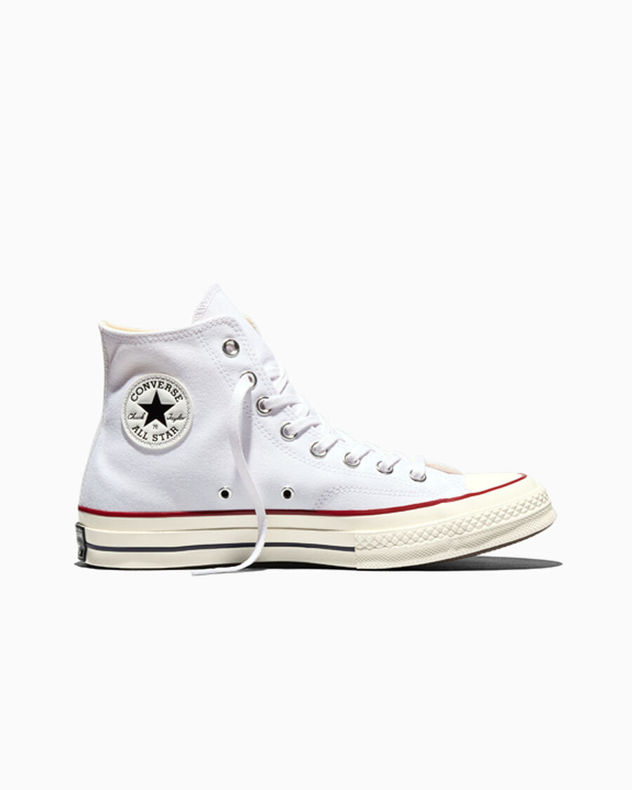Heavyweight Canvas High Top Sneaker - Black - White/Garnet/Egret
