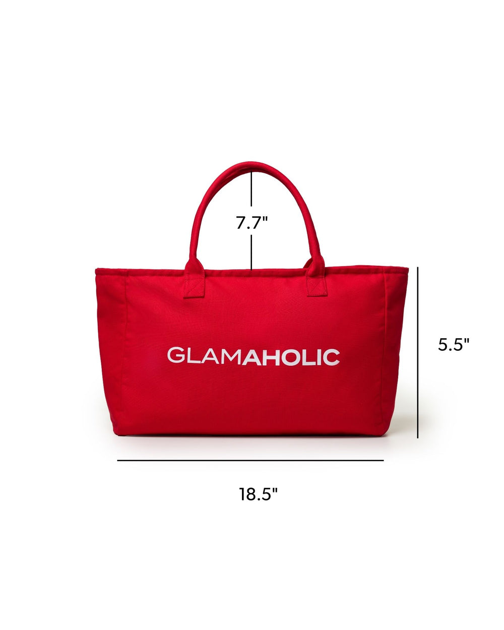 Cotton Canvas Zip Tote - Red