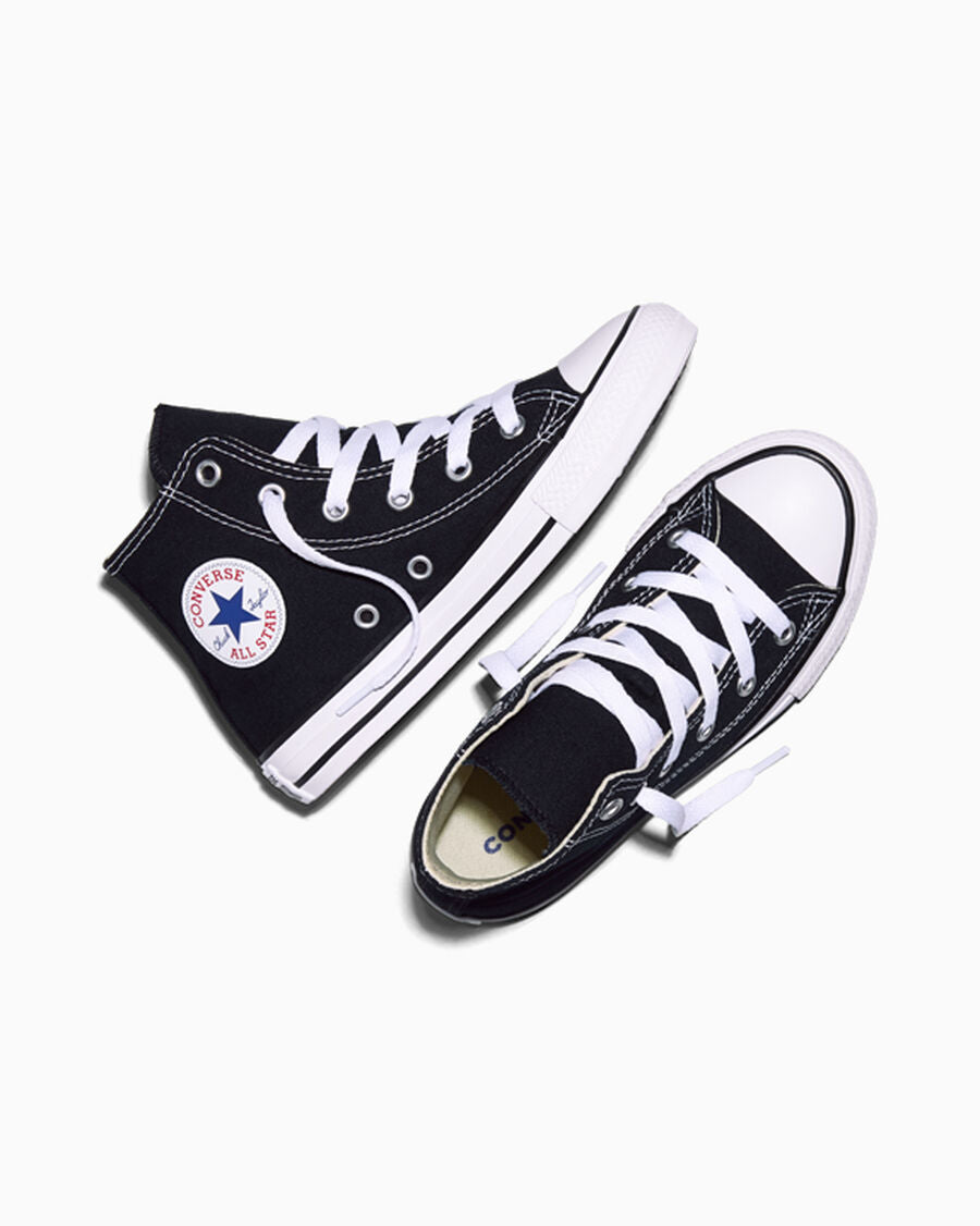 Kids Canvas High-Top Sneaker - Multiple Colors - Black