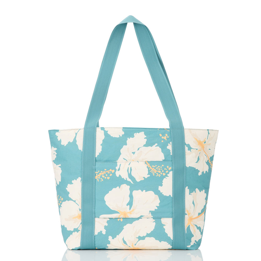 Water-Resistant Zipper Tote - Floral Print