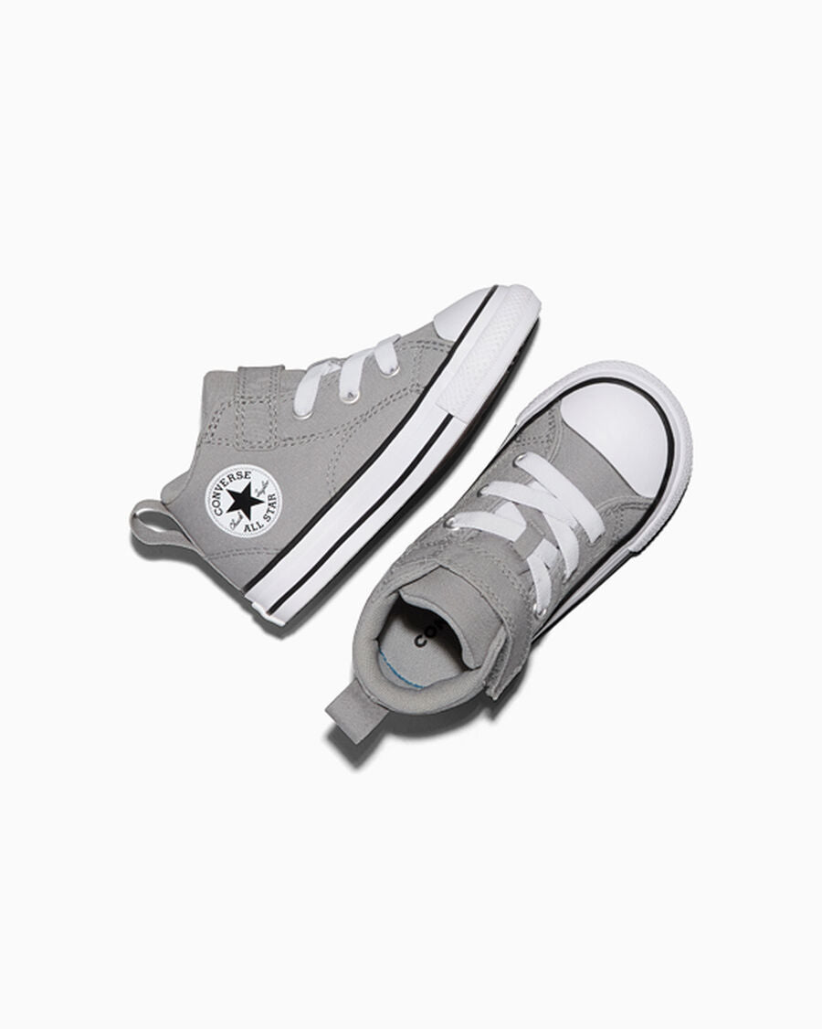 Canvas Easy-On Mid-Top Sneaker - Grey Area/White/Black