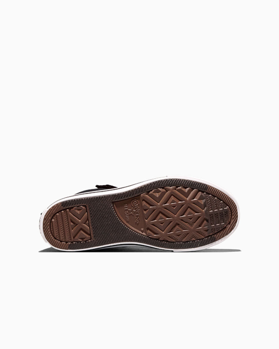 Canvas Easy-On Mid-Top Sneaker - Black/Black/White