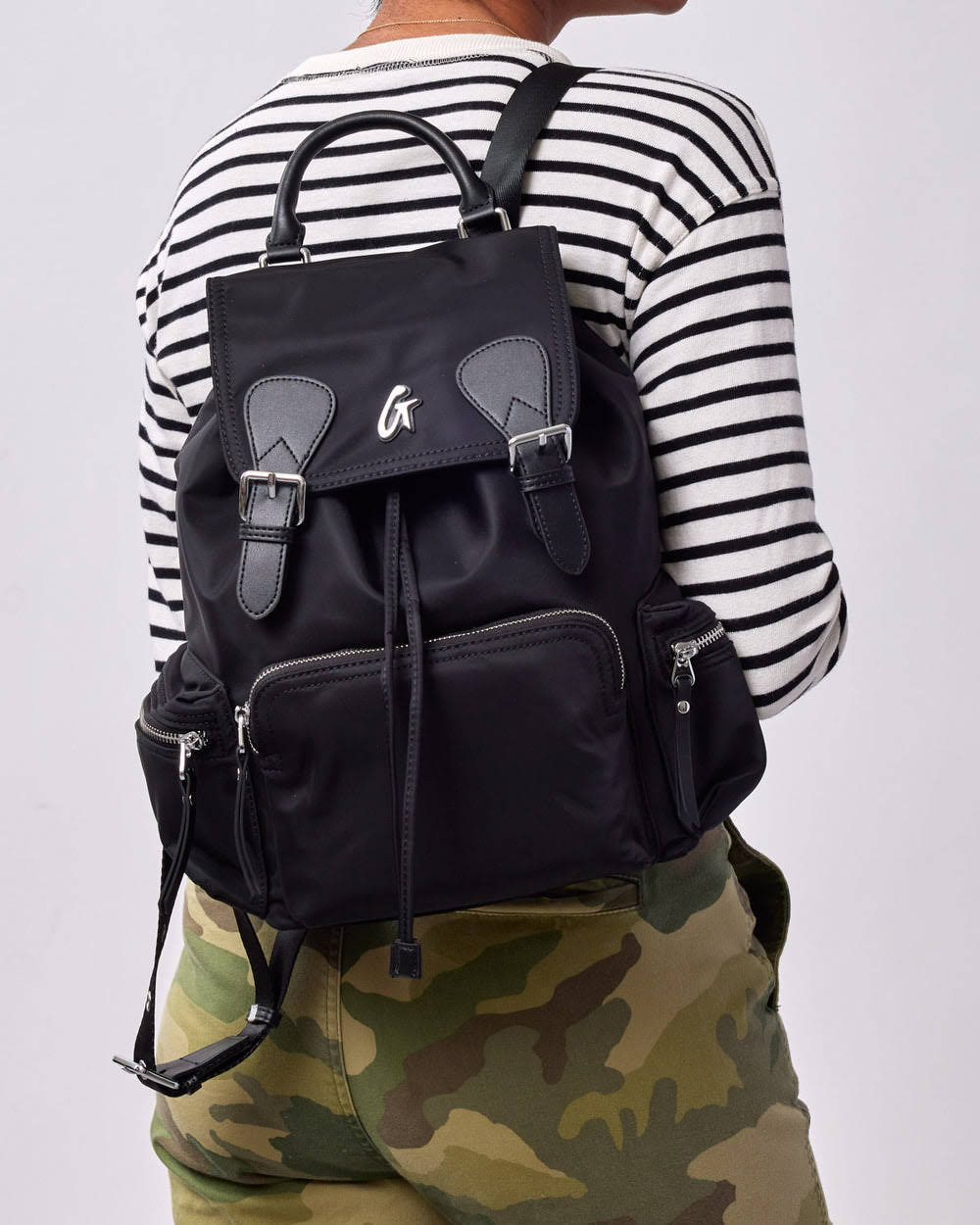 Nylon Backpack - Black