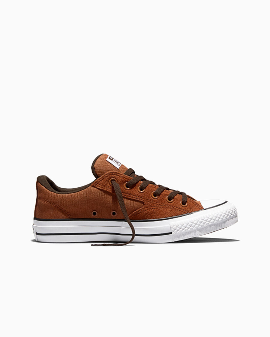 Canvas And Suede Padded Low Top Sneaker - Unearthed Brown/Fresh Brew Brown/White