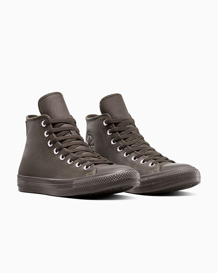 Water-Repellent Leather High Top Sneaker