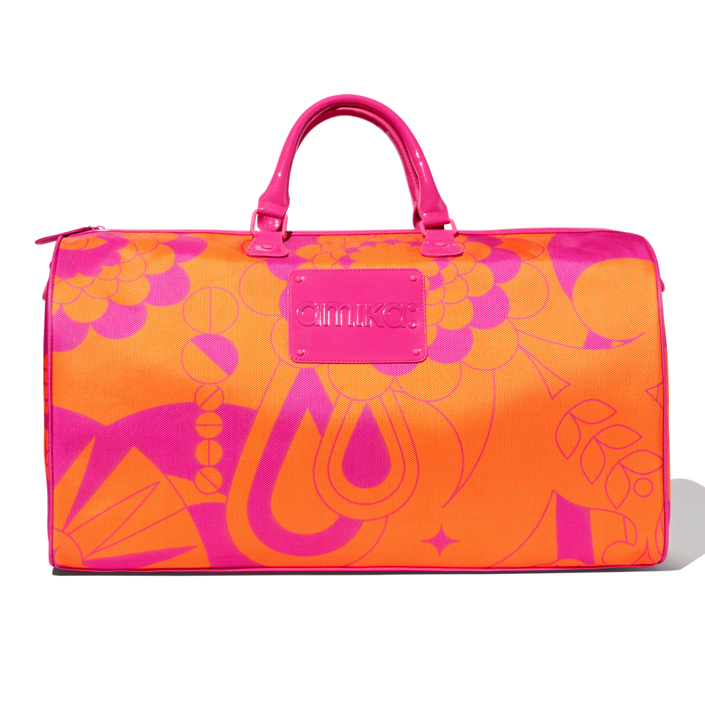 Printed Duffle Bag With Shoulder Strap