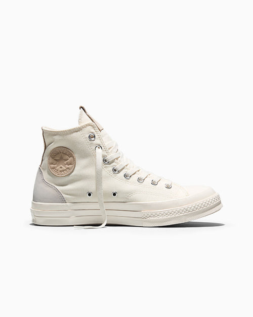 Canvas And Suede High-Top Sneaker - Vintage White/Egret/Papyrus Brown