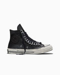 Leather High-Top Sneaker With Chain Detail - Black/Egret/Dark Matter