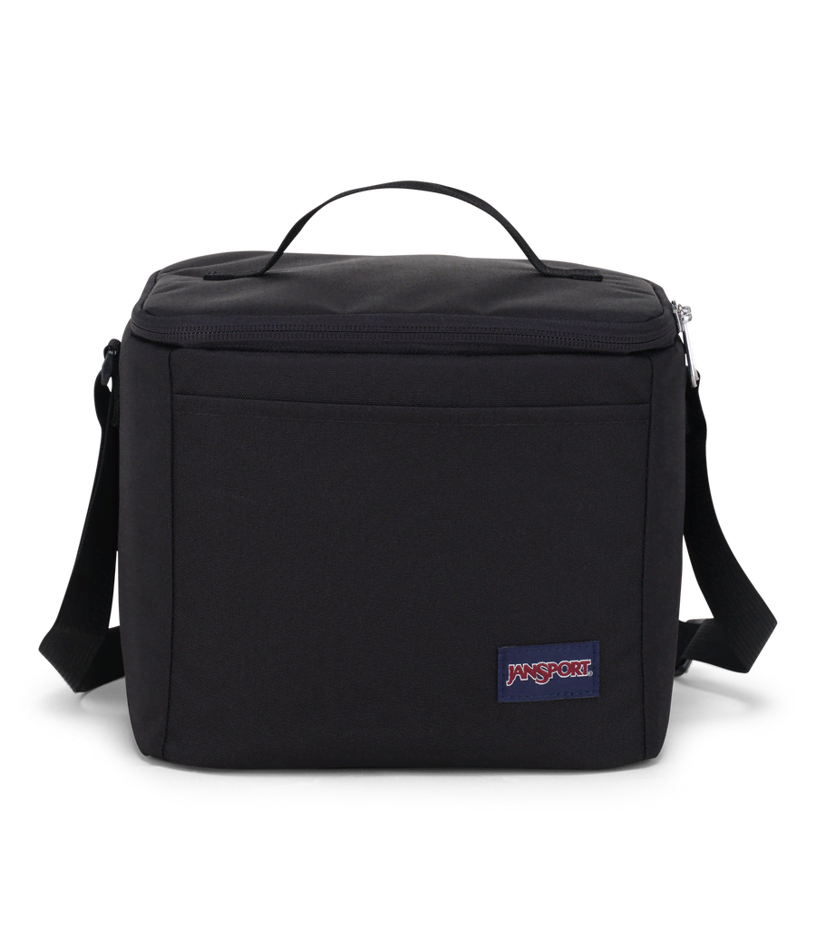Insulated Shoulder Lunch Bag - Black/Pastel Lilac