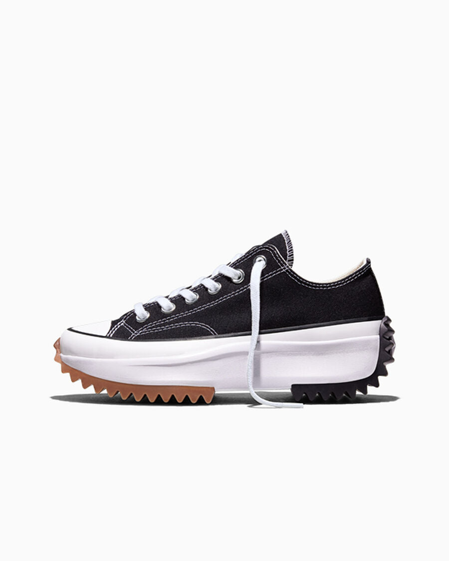 Canvas Platform Low Top Sneaker - Black - Black/White/Gum