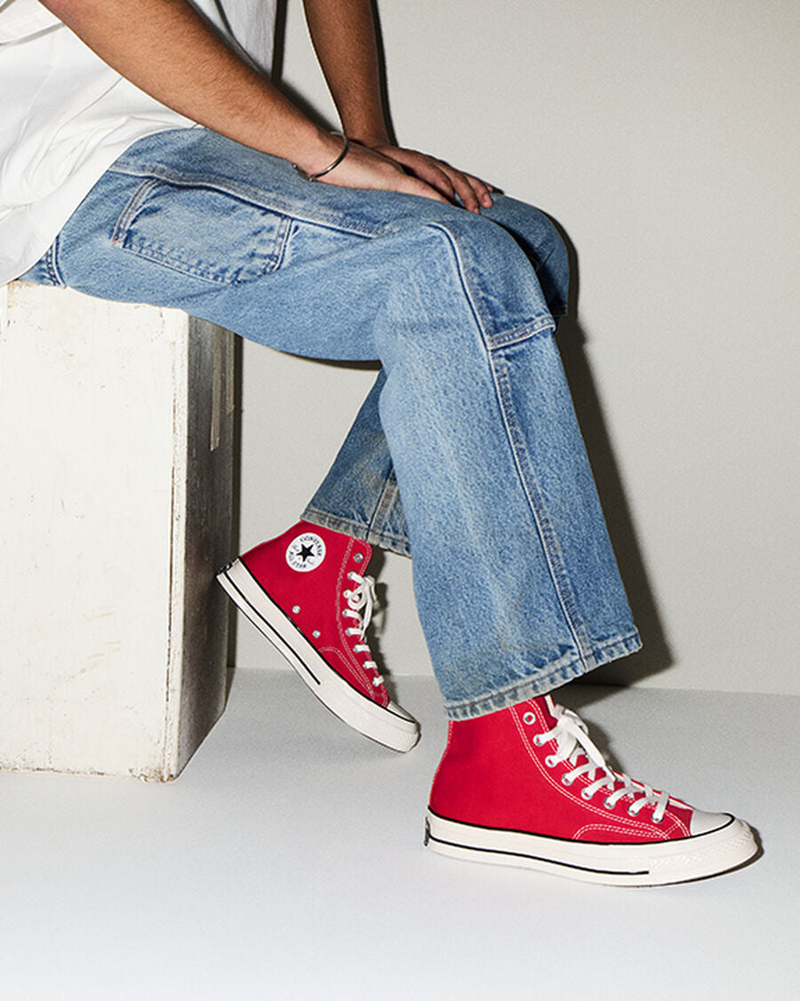 Heavyweight Canvas High Top Sneaker - Black - Enamel Red/Egret/Black