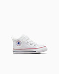Canvas Easy-On Mid-Top Sneaker - White/Red/Blue