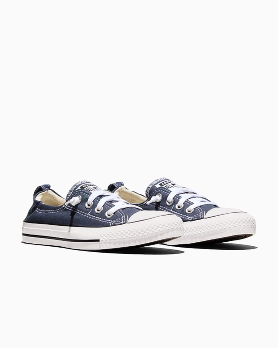 Canvas Slip-On Low Top Sneaker - Black - Athletic Navy