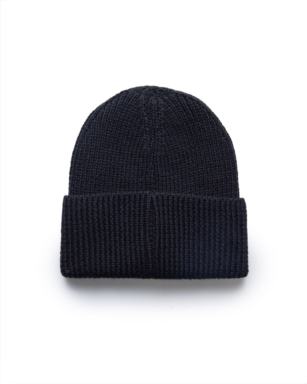 Wool Blend Satin-Lined Beanie - Black